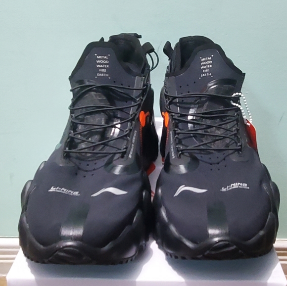 NIB LI-NING The Trend Basketball Culture Black Chunky Heel Sneakers EU 43.6/US10 - Picture 4 of 11